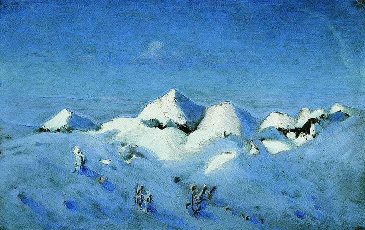 Winter by Arkhyp Kuindzhi — hand-painted landscape oil painting reproduction on canvas