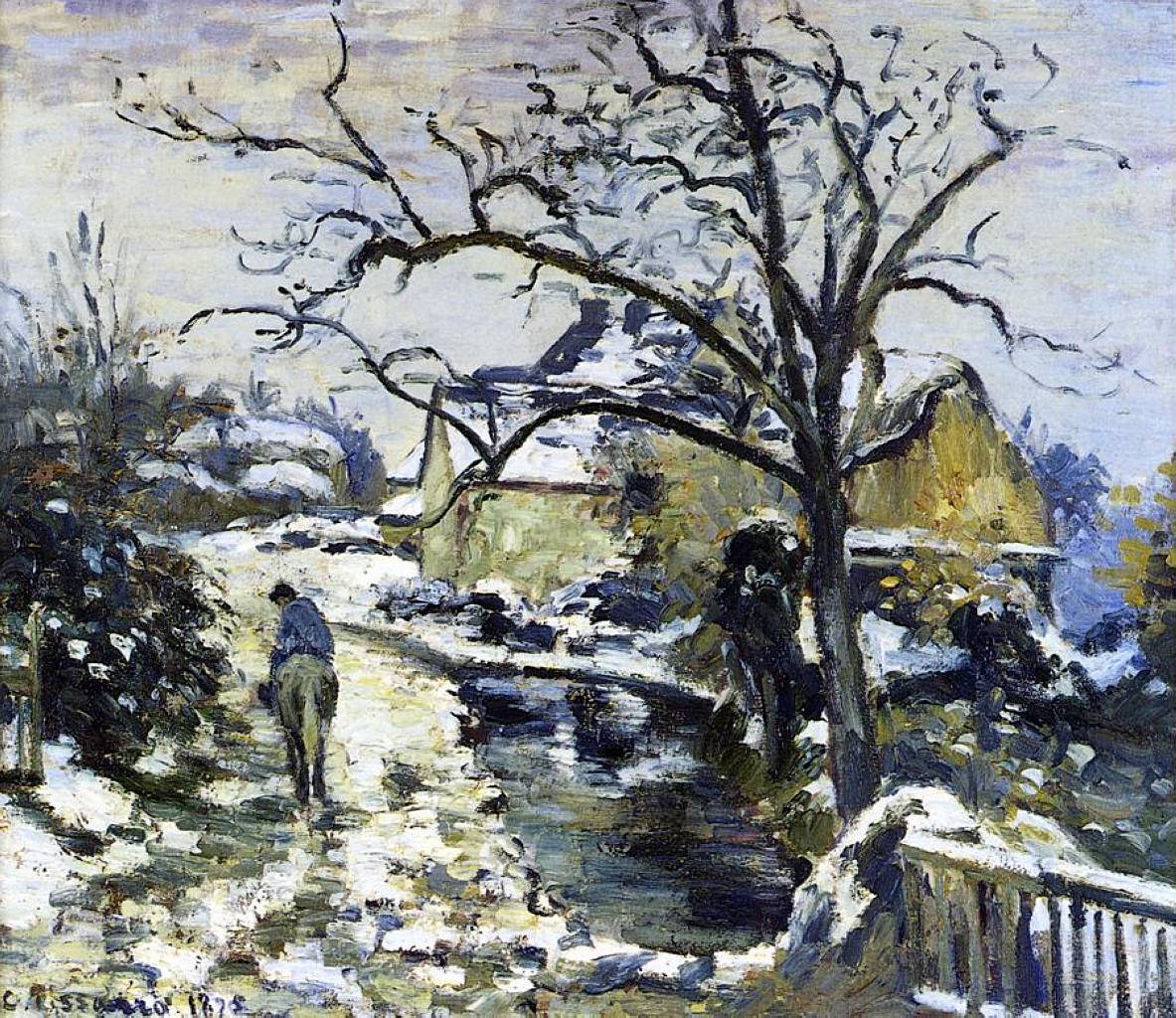 Winter at Montfoucault 2 - Camille Pissarro