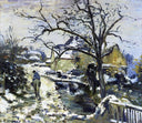 Winter at Montfoucault 2 by Camille Pissarro — rural oil painting wall art, Impressionism