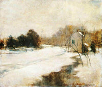 Winter in Cincinnati by John Henry Twachtman — hand-painted landscape oil painting reproduction on canvas