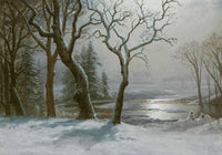 Winter in Yosemite by Albert Bierstadt — hand-painted landscape oil painting reproduction on canvas