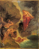 Winter Juno And Aeolus by Eugene Delacroix — hand-painted abstract oil painting reproduction on canvas