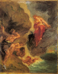 Winter Juno And Aeolus by Eugene Delacroix — hand-painted abstract oil painting reproduction on canvas