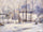 Winter Landscape in master bedroom