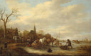 Winter Landscape by Isaac van Ostade — rural oil painting wall art, Baroque