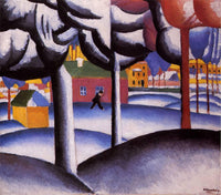 Winter Landscape by Kazimir Malevich — hand-painted abstract oil painting reproduction on canvas