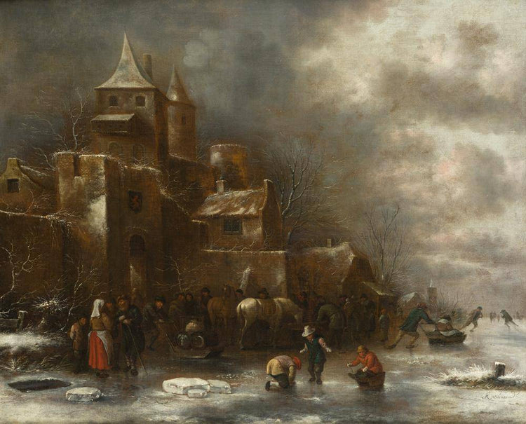 Winter landscape - Klaes Molenaer