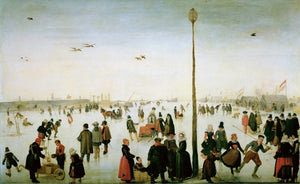 Winter Landscape with a Frozen River and Figures - Hendrick Avercamp