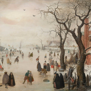 Winter Landscape with Skaters near a Village