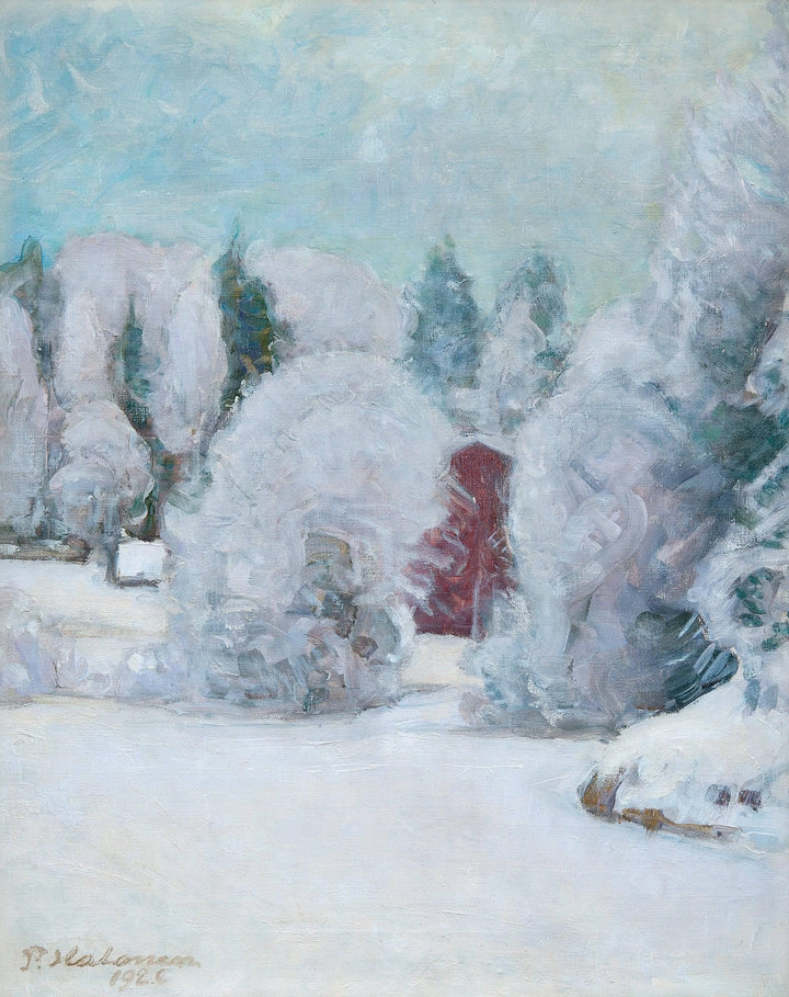 Winter Motif by Pekka Halonen — hand-painted landscape oil painting reproduction on canvas