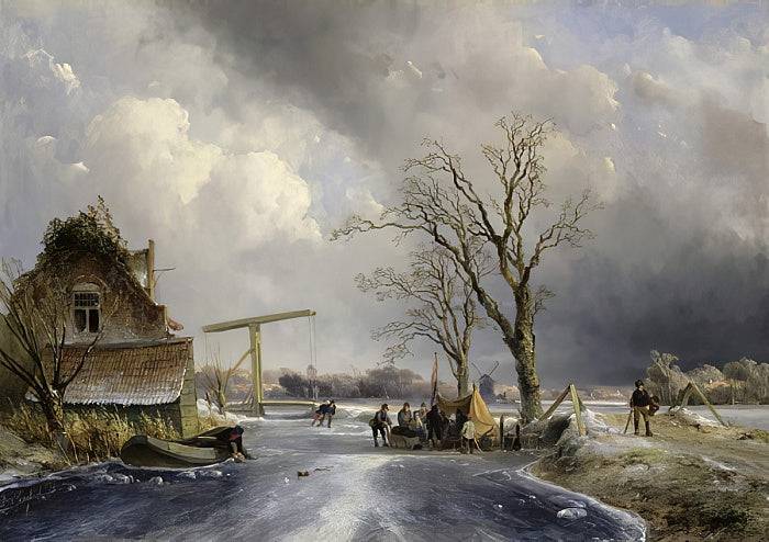 Winter Scene in Holland - Johan Jongkind