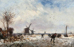 Winter Scene in Holland - Johan Jongkind