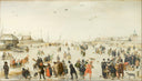Winter Scene on a Frozen Canal by Hendrick Avercamp — hand-painted landscape oil painting reproduction on canvas