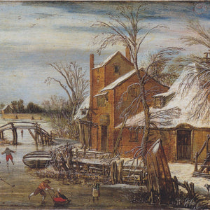 Winter scene with skaters