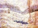Winter Scene by John Henry Twachtman — winter oil painting wall art, Impressionism