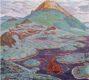 Wisdom of Manu by Nicholas Roerich — river oil painting wall art, Symbolism