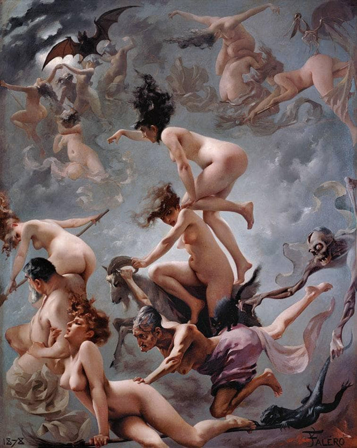 Witches Going to Their Sabbath by Luis Ricardo Falero — hand-painted cultural oil painting reproduction on canvas