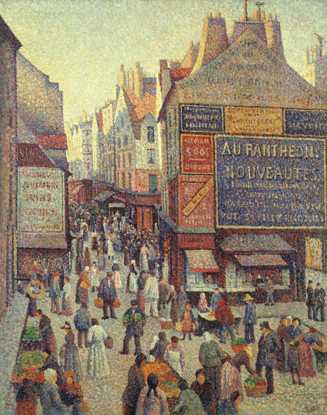 La Rue Mouffetard by Maximilien Luce — hand-painted cultural oil painting reproduction on canvas