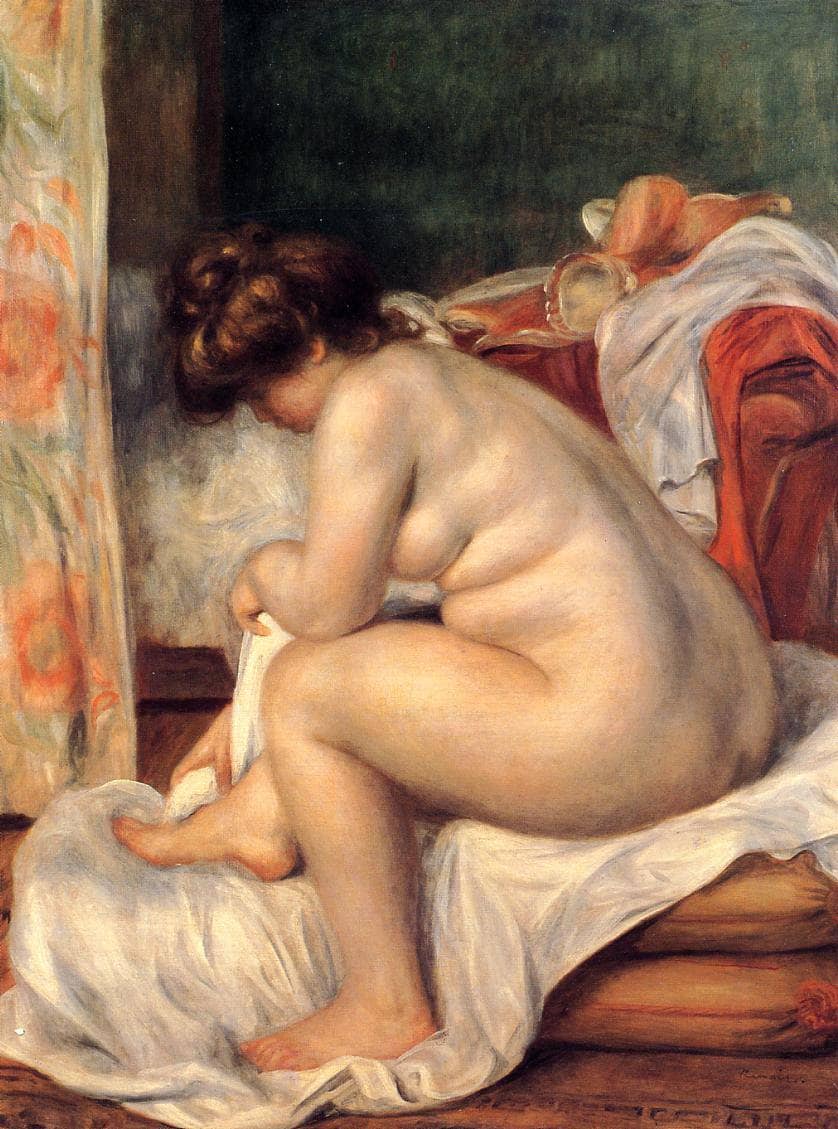 Woman After Bathing by Pierre-Auguste Renoir — hand-painted cultural oil painting reproduction on canvas