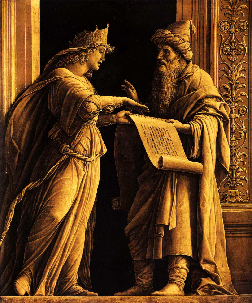 A sibyl and a prophet by Andrea Mantegna — hand-painted cultural oil painting reproduction on canvas