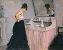 Woman at a Dressing Table by Gustave Caillebotte — hand-painted portrait oil painting reproduction on canvas