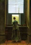 Woman at a Window by Caspar David Friedrich — hand-painted nautical oil painting reproduction on canvas