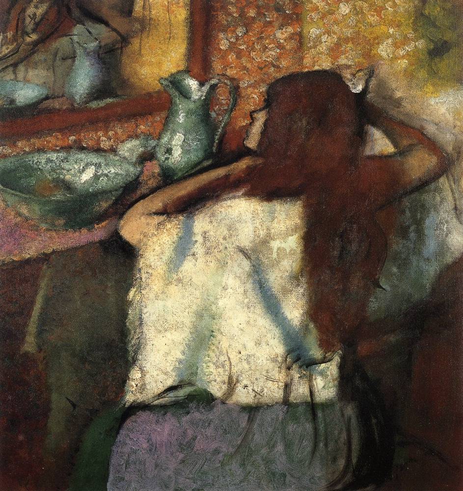 Woman at Her Toilette - Edgar Degas