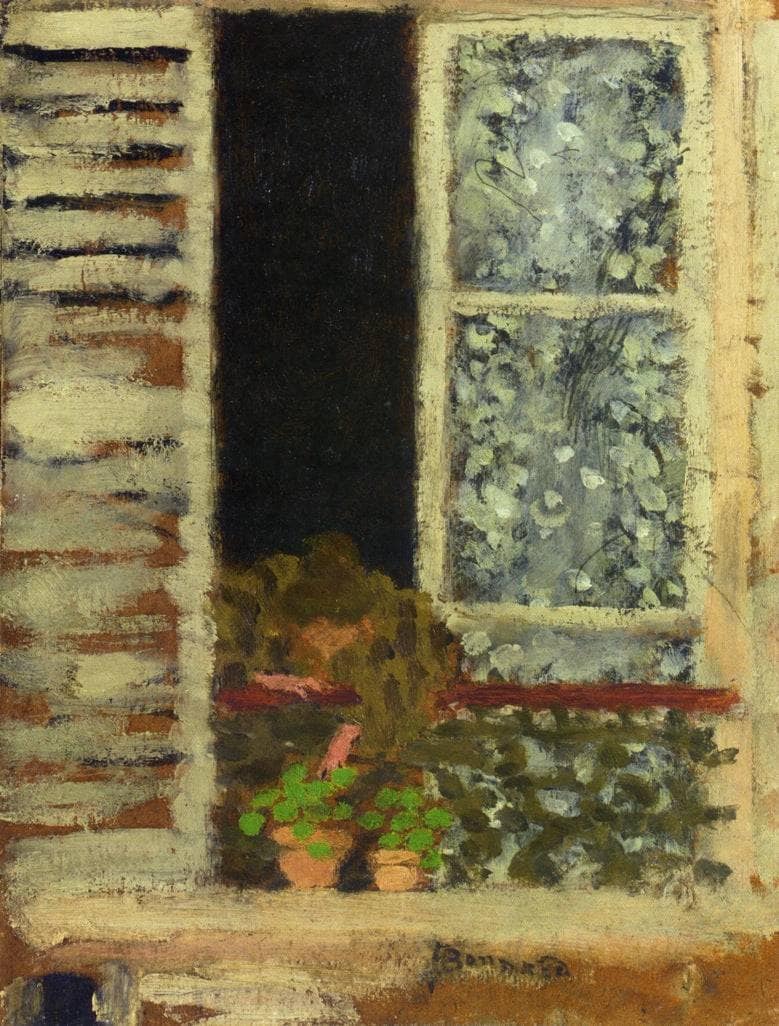 Woman at Her Window by Pierre Bonnard — hand-painted abstract oil painting reproduction on canvas