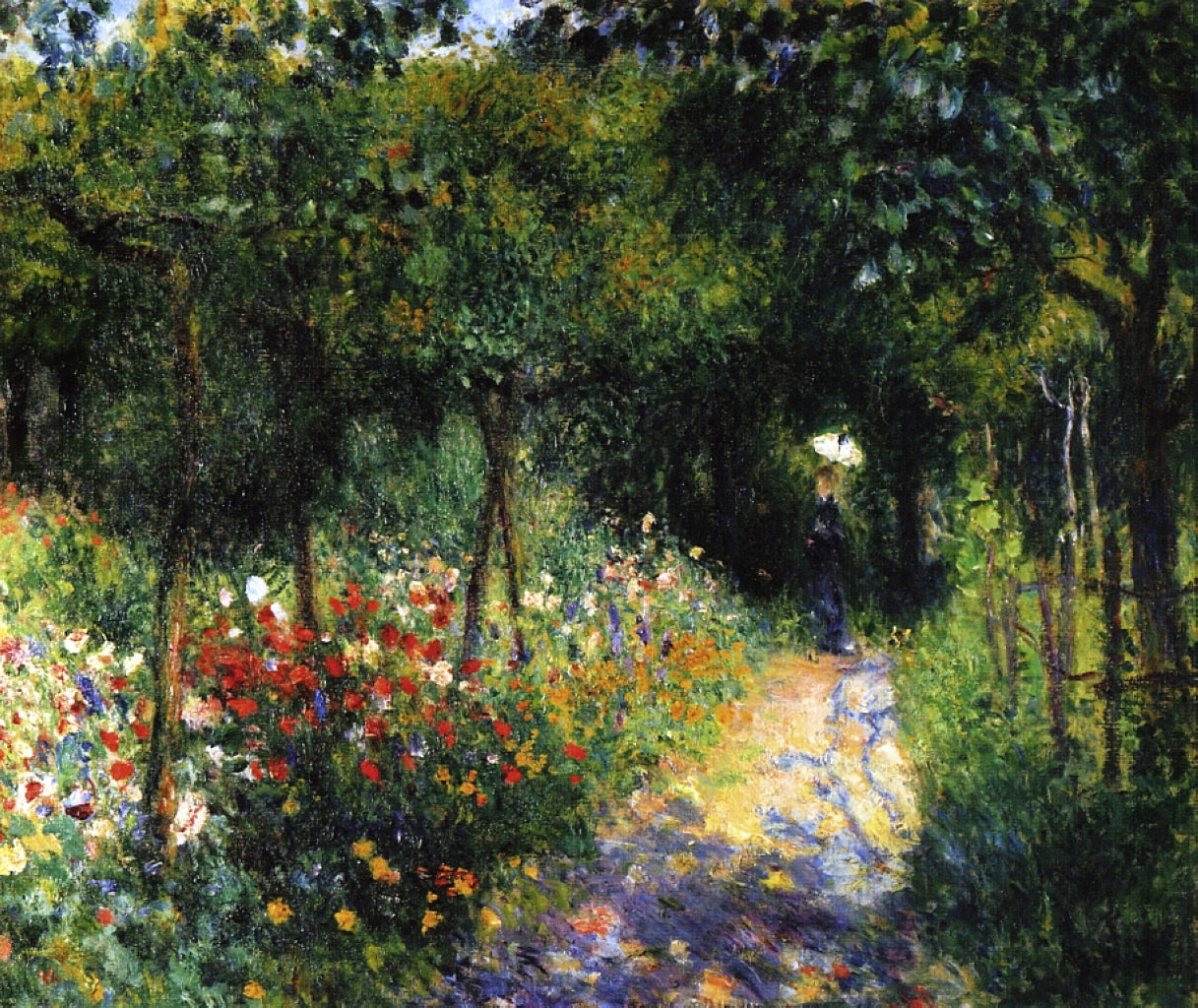 Woman at the Garden - Pierre-Auguste Renoir