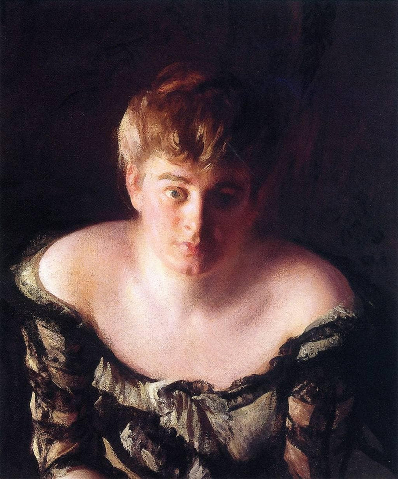 Woman at the Theater (The Listener) by Joseph DeCamp — Oil Painting Reproduction