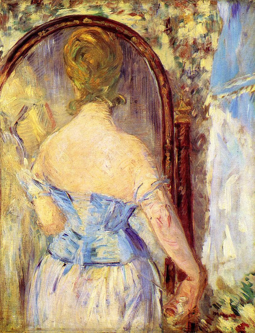 Woman Before a Mirror - Edouard Manet