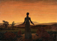 Woman Before the Rising Sun by Caspar David Friedrich — hand-painted eco oil painting reproduction on canvas