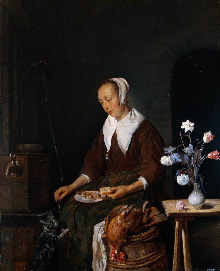 Woman Eating - Gabriel Metsu