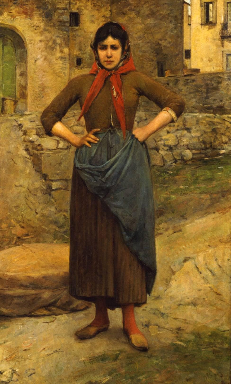Woman from Gabbro standing