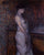 Woman in a Chemise Standing by a Bed (Madame Poupoule) in apartment