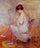 Woman in a Chemise in bedroom