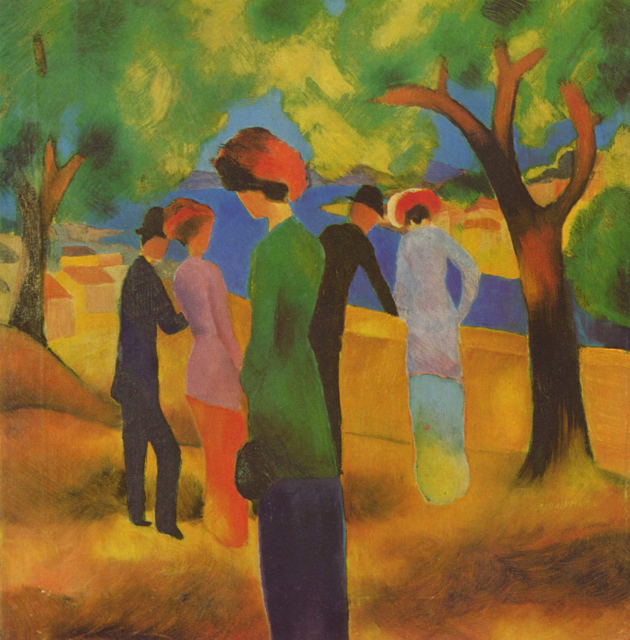 Woman in a Green Jacket - August Macke