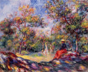 Woman in a Landscape by Pierre-Auguste Renoir — hand-painted botanical oil painting reproduction on canvas