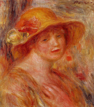 Woman in a Straw Hat - Pierre-Auguste Renoir