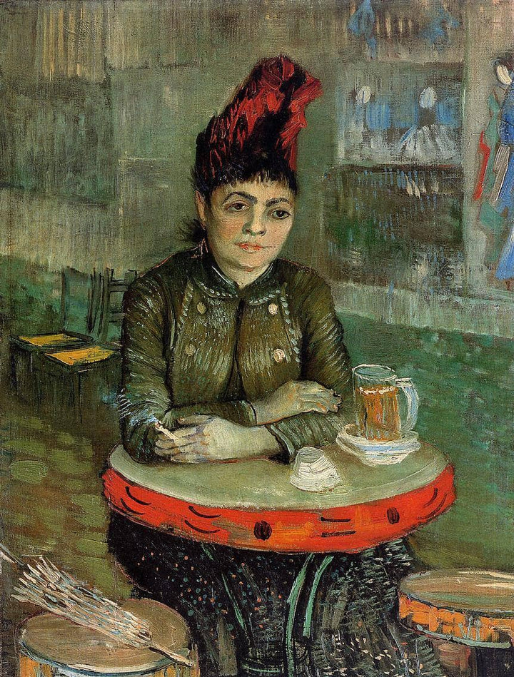 Woman in the 'Cafe Tambourin' by Vincent van Gogh — hand-painted portrait oil painting reproduction on canvas