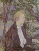 Woman in the Garden by Henri de Toulouse-Lautrec — hand-painted botanical oil painting reproduction on canvas