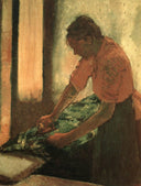 Woman Ironing by Edgar Degas — vintage oil painting wall art, Impressionism