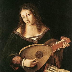 Woman Playing a Lute