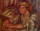 Woman Playing Cards by Pierre-Auguste Renoir — female oil painting wall art, Impressionism
