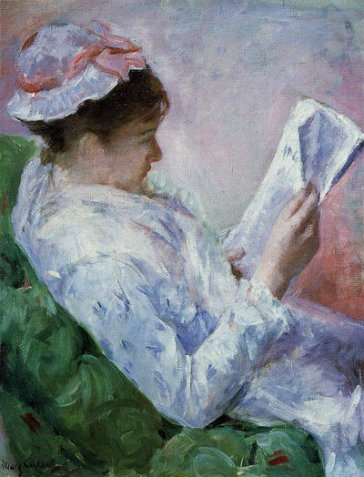 Woman Reading in bedroom