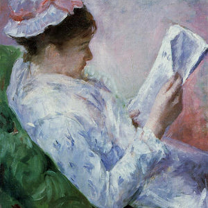 Woman Reading by Mary Cassatt — Oil Painting Reproduction