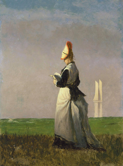 Woman Reading by Eastman Johnson — oil painting reproduction