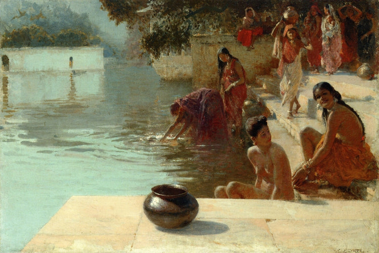 Woman's Bathing Place I Oodeypore, India - Edwin Lord Weeks