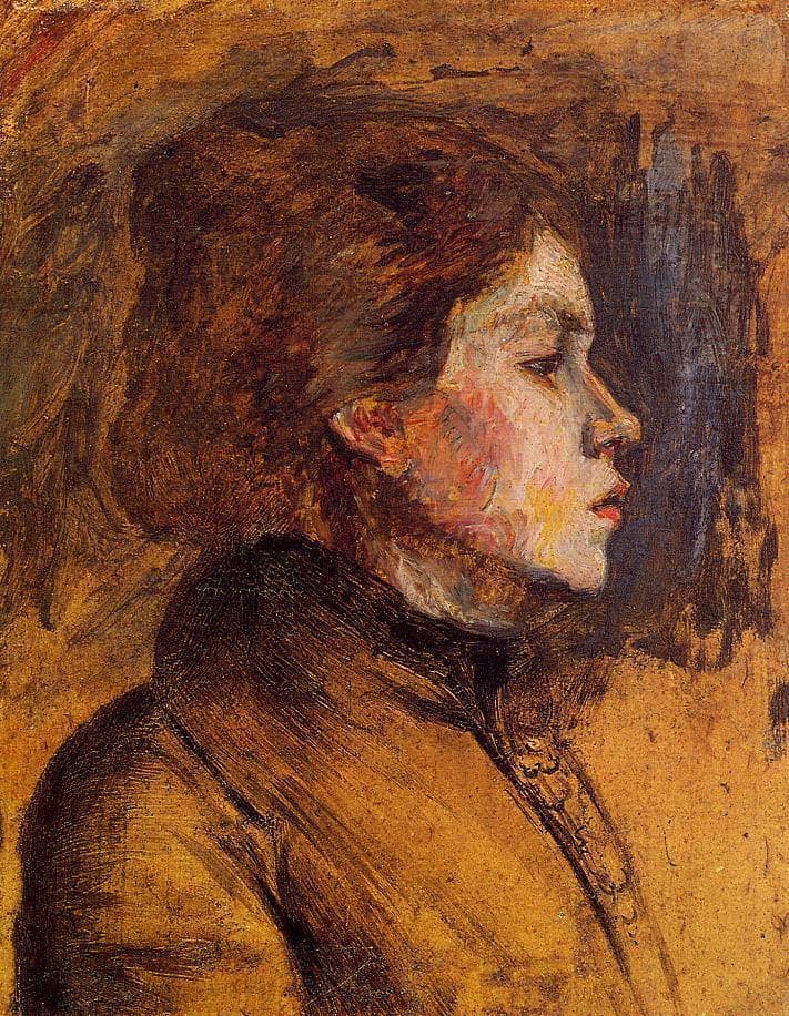 Woman s Head by Henri de Toulouse-Lautrec — hand-painted portrait oil painting reproduction on canvas