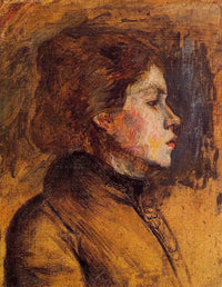 Woman s Head by Henri de Toulouse-Lautrec — hand-painted portrait oil painting reproduction on canvas
